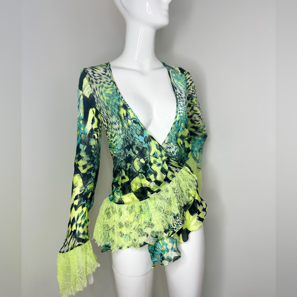 Roberto Cavalli 2003 psychedelic silk top - Picture 3 of 7